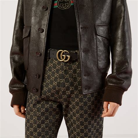 GG Marmont reversible belt in black/brown leather 